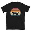 Retro Sunset Kitten Feline Pet Pantherette Cat Short-Sleeve Unisex T-Shirt