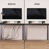 1PC 40cm/15.75inch Self adhesive Under Desk Cable Management Tray PVC Power wire hider Strip Cord Holder No Drilling wire Organi