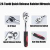 1/4” Ratchet Socket Wrench Set, Mechanic Tool Kit and Sockets Set with Quick Release Reversible Ratchet Handle and Extension Bar, 12 Pcs Set