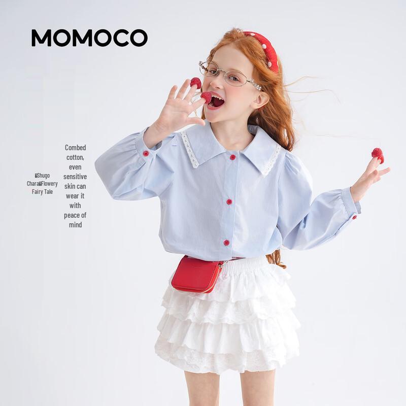 MOMOCO Girls  Long Sleeve Cotton Shirt 90