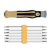 Compact Screwdriver Bit Set Magnetic Double for Head Screwdriver Bits Chrome Vanadium Steel Hand Manual Repair Tool 7 Pc