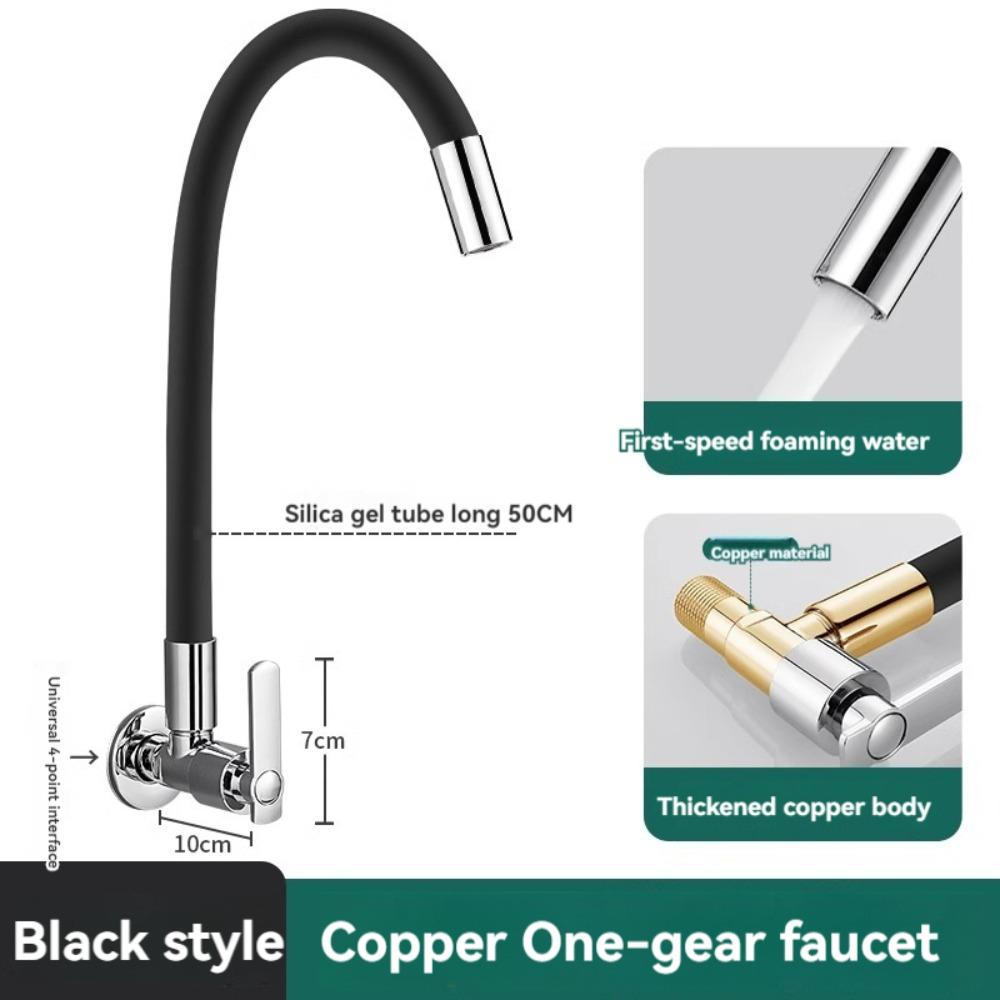 

Single Cold Water Tap Extended Splash-Proof Faucet Copper Mop Sink Faucet Splash-Proof Style 1