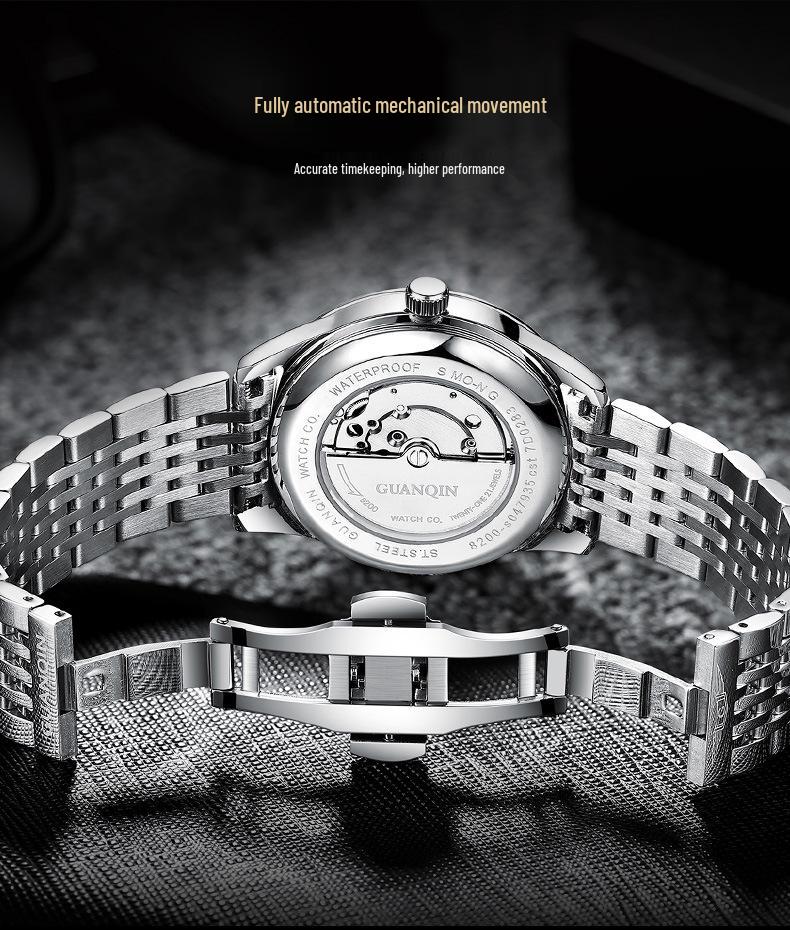 Reloj Mecánico de Moda para Hombre Suizo Automático Luminoso Impermeable