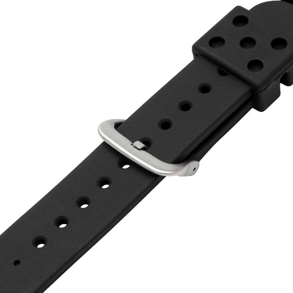 CREPHA Watch Strap 20mm Urethane Resin Strap Easy to Attach Tool Included Black Diver Type (Klepha) KU-18