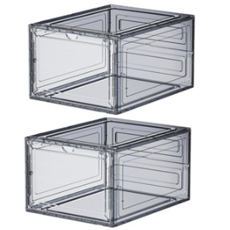 

Складная коробка для обуви с крышкой, влагонепроницаемый и пыленепроницаемый шкаф для обуви, штабелируемые коробки для хранения обуви, многоцелевые домашние органайзеры