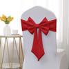 Christmas Chair Cover Bow New Sashes Elastic Bow Tie Chair Back Stretch Band Ribbons for Wedding Party Banquet Event Decoration