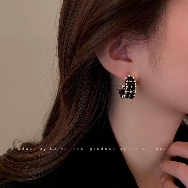 

Круглые персонализированные геометрические циркониевые серьги с микроинкрустацией, модные изысканные очаровательные серьги, аксессуары