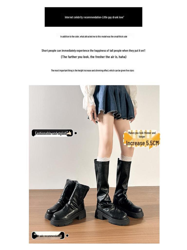 Plus Size Women's Thigh High Chunky Heel Elastic Boots - Autumn/Winter 2025 Collection