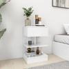 VidaXL Bedside Table High Gloss White 40x35x65 Cm Particleboard