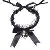 Jingle Bell Bow Lace Choker Necklace: Soft Girl Collar Accessory