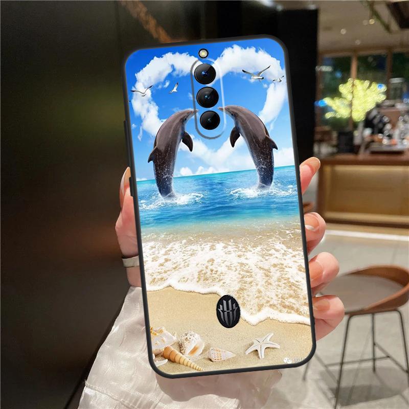 Animal Dolphin Case For ZTE Nubia Red Magic 8 8S 9 9S 10 10S 11 Pro Plus 6 7 6S 7S For RedMagic 10 Air Cover