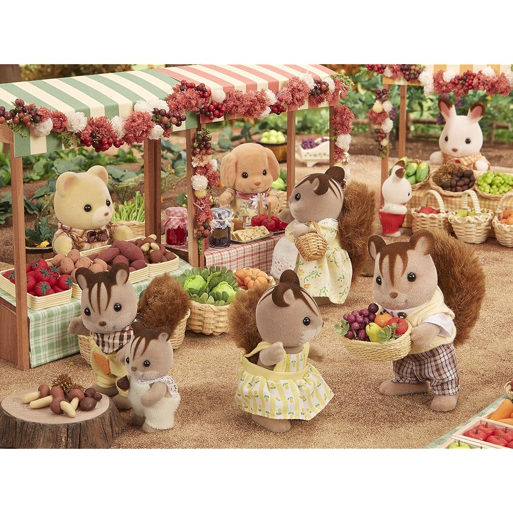 Sylvanian Families EPOCH Squirrel Family Girl Doll Toy for Dollhouse 3 Years and Up