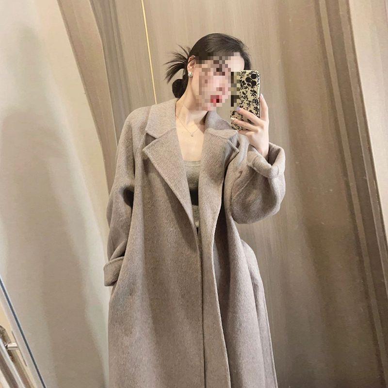 

Maillard Women s Double-Sided Fleece Mid-Length Wool Coat - Korean Style for Autumn/Winter, Ideal for Petite Sizes XS: Under 52.5 kg