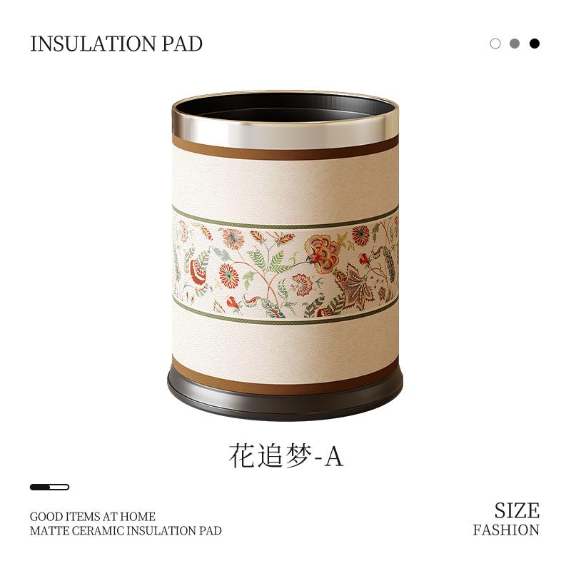 Luxury Trash Can Home Living Room Retro Style Kitchen Bedroom Bathroom Bucket Garbage Dustbin Kitchen Dumps Recycling Separator