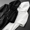Men's Short Sleeve+sports Trousers 2-piece Loose Business Suit Lightweight Breathable Hooded Short Sleeve Suit