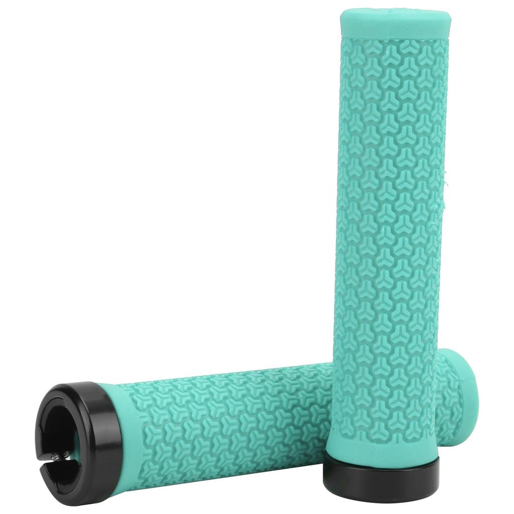 ZTTO Mountain Bike Handlebar Single Locking Grips Bicycle Shock Absorbing Rubber GripsBlue