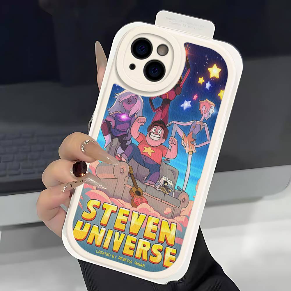 S-Steven Cartoon Funny U-Universe Phone Case Hard Leather For iPhone 16 15 14 13 12 Mini 11 14 Pro Max Xs X Xr 7 8 Plus