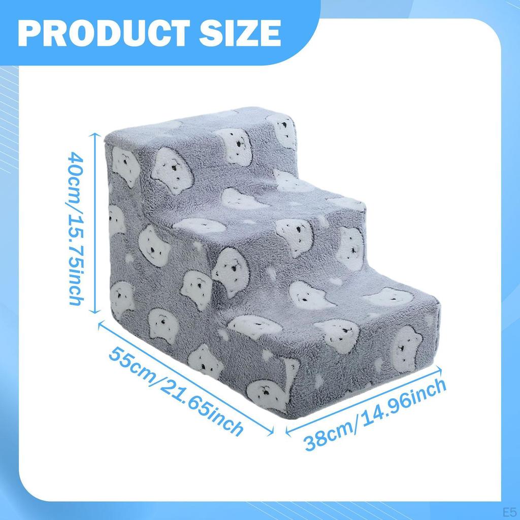 Dog Stairs Steps Comfortable Pet Climbing Staircase for Couch Sofa High Bed
