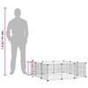 12 Panel Pet Cage with Door Black 35 x 35 cm Steel