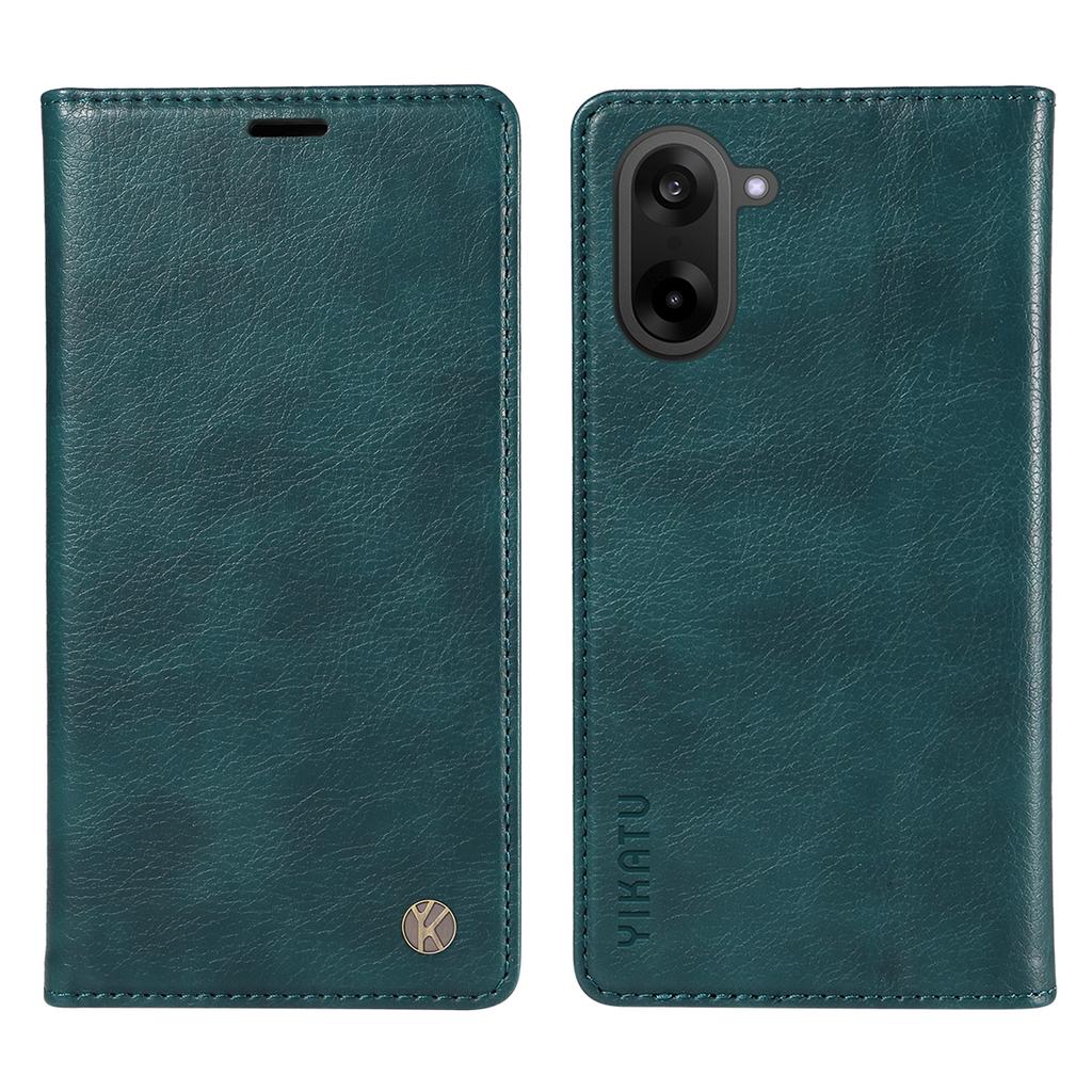 For OnePlus Nord CE5 5G/OnePlus Ace 5 Racing 5G Wallet Case YIKATU YK-006 Magnetic Closure Leather Phone Cover Litchi Texture