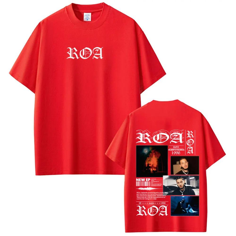 Rapper Roa New Album 2026 Tour Print T Shirt Men Women Hip-hop T Shirt Short-sleeved Loose Casual Cotton Male Fashion T Shirts