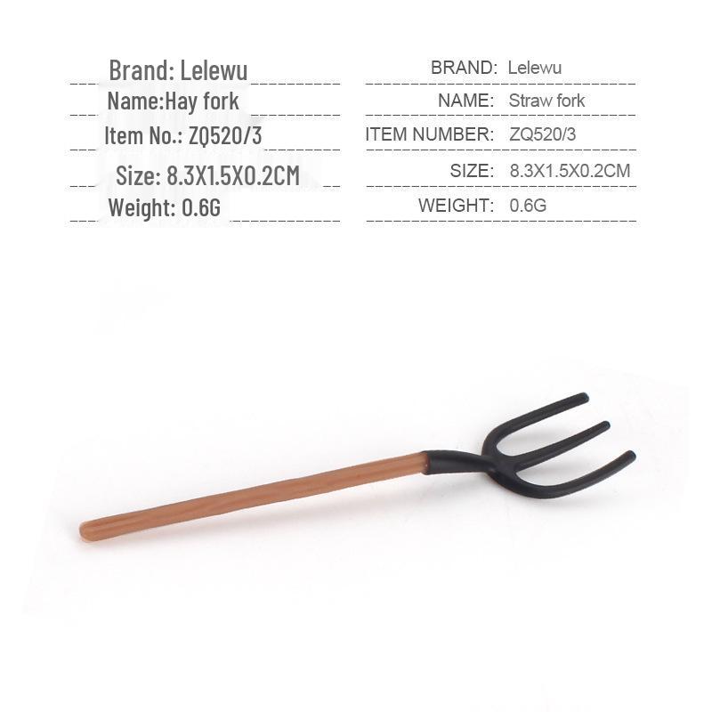 Handmade Farm Tools Set: Forage Fork, Lawn Mower, Brush, Sand Table Accessories