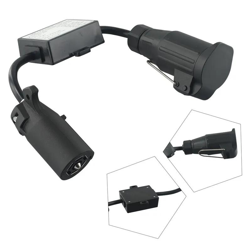 High Quality Light Converter Trailer Light Converter Part Practical Round US To European Vehicle Connector Parts Plug