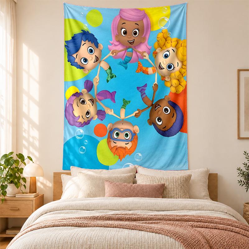 Bubble Guppies Tapestry highquality for decorating living room bedroom dorm walls ideal as bedroom wallart orholiday gift
