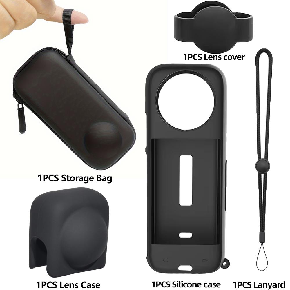 X4 Silicone Case Protective Case Panoramic Camera Case Portable Case For Insta360 X4 Action Camera Accessories