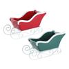 Christmas Sleigh Table Ornament,Server Gift,Candy Bowl Storage Basket Sled Shaped Bin for Holiday Farmhouse Home Present Mantle