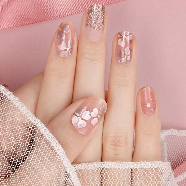 

Гелевые наклейки для ногтей Babacoco 34р, 1 шт, SHY FLOWER