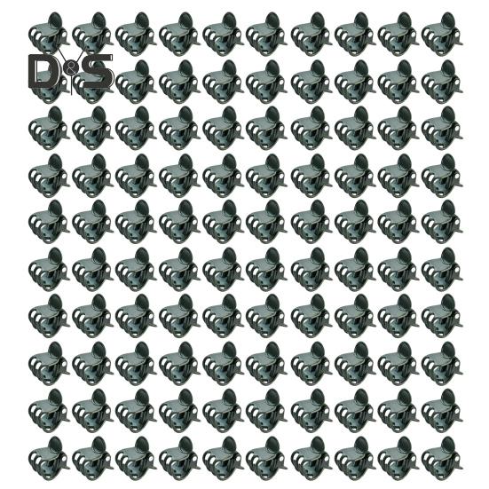 

50/100 шт. Зажимы для растений, многоразовые зажимы для орхидей, вьющиеся растения, поддерживающие зажимы для стеблей, стебли лозы растут вертикально 100pcs зелёный