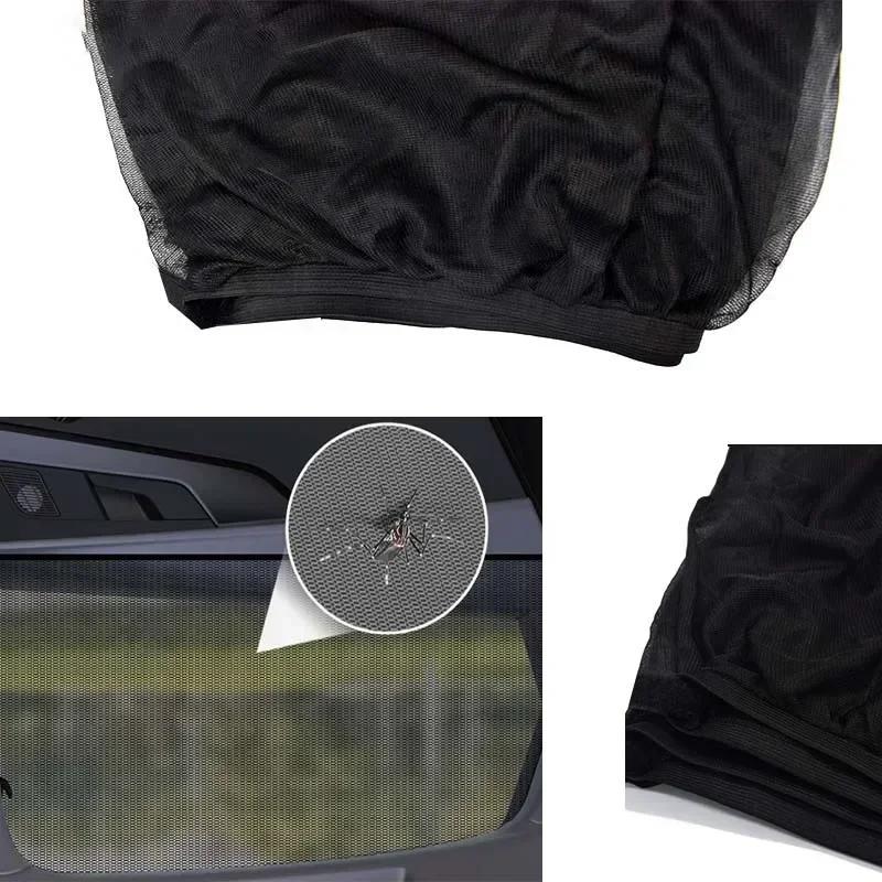 Car Sun Shade UV Protection Car Curtain Window Sunshade Side Film Mesh Anti Mosquito Sunshine Privacy Protection Elastic Curtain