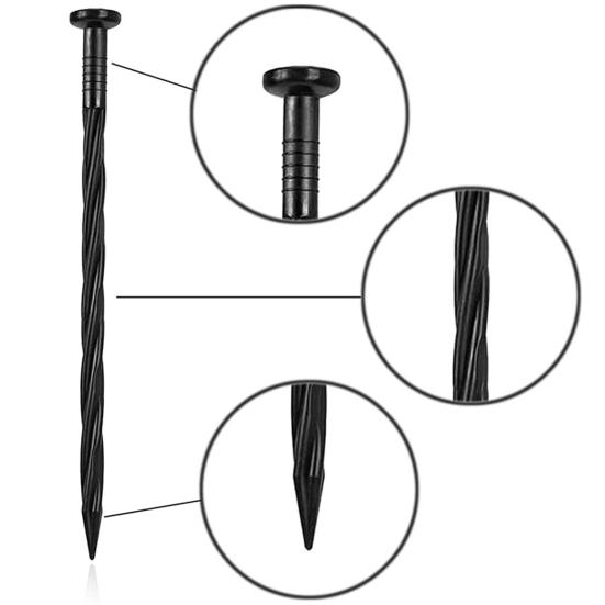 25 шт. пластиковые ландшафтные шипы, нержавеющие, высокопрочные, многоразовые, не легко деформируемые, садовые, спиральные, заземляющие гвозди