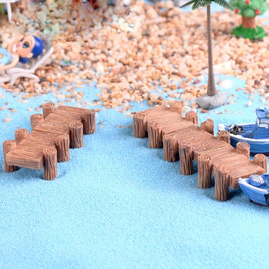 Harz Brücke Mini Miniatur Fee Garten Figuren Landschaft Moos Ornament Dekor