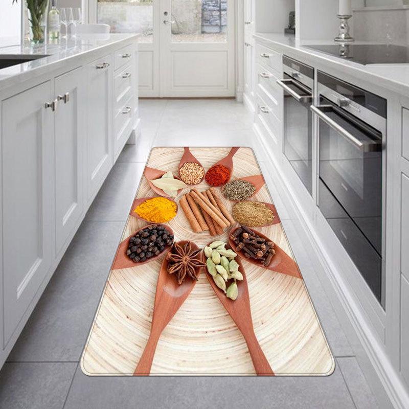 Kitchen Long Carpet, Water And Oil Absorbent, Washable For Restaurant Closet Dressing Room Anti-Slip Floor Mat Home Decor