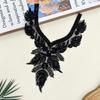 Embroidered 3D Sequin Collar Handmade Lace Fabric Applique  DIY Sewing