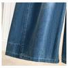 DIMANAF 2026 Summer New Plus Size Women Jeans Wide Leg Long Pants Denim Pants Cotton Casual Trousers Blue Waist Elastic
