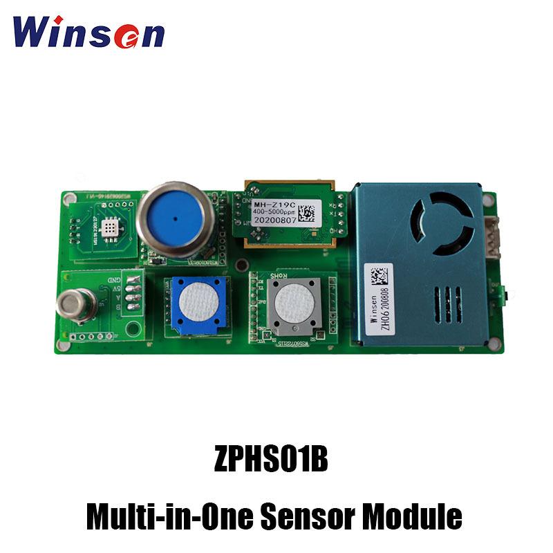 

1pc Winsen ZPHS01B Multi-in-One Sensor Module for CO2, PM2.5, CH2O, O3, CO, TVOC, NO2 Temperature, Humidity Detection UART