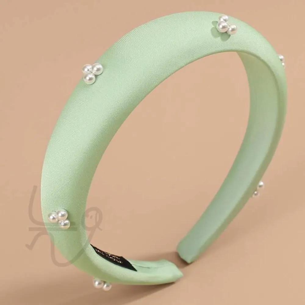 NeulWAYS Pearl Volume Hairband Mint Pearl Headband Hairband