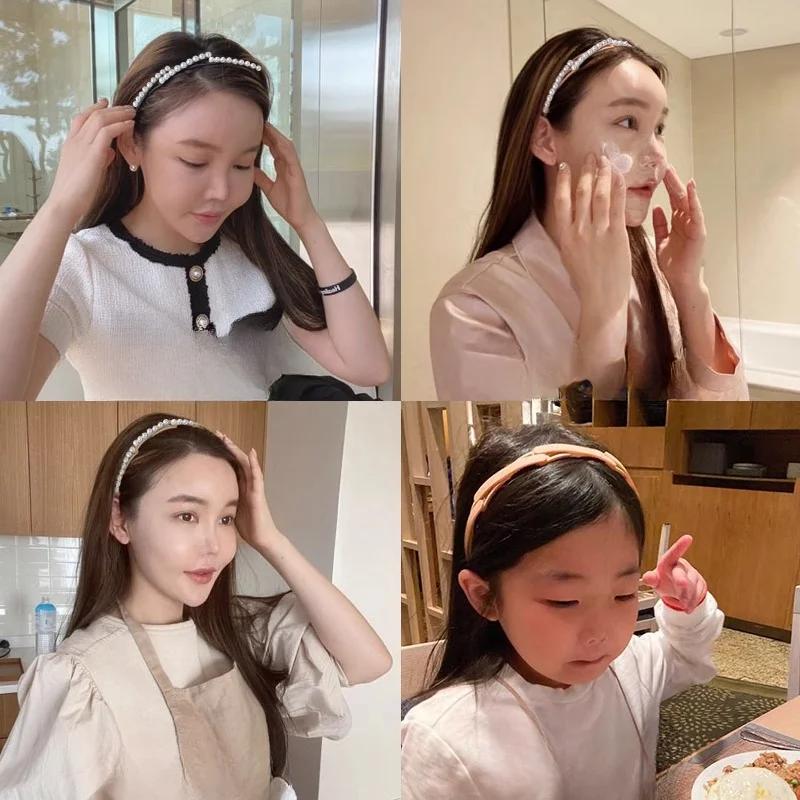 Bandeau de cheveux rétractable et pliable en perles pour femmes et filles, antidérapant, pour le lavage du visage, pour coiffure, tresses de cheveux cassés