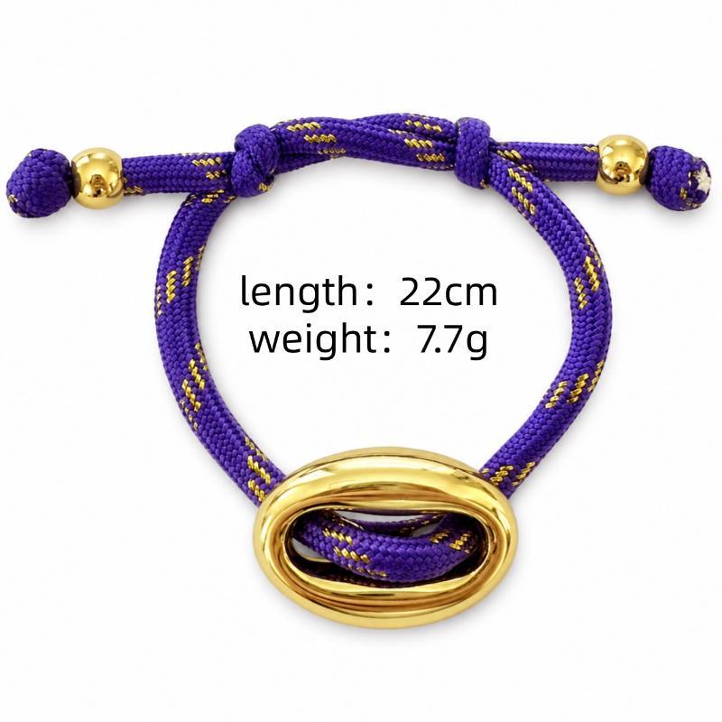 1 Pcs Fashionable Multicolor Pig Nose Bracelet Adjustable Dopamine Color Palette Woven Cord