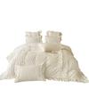 French Style Four-Season Model, White 100 Washed Cotton Lace Four-Piece Set, Quilt Cover, Polished Sheets, Cream Wind 4Ins Wind