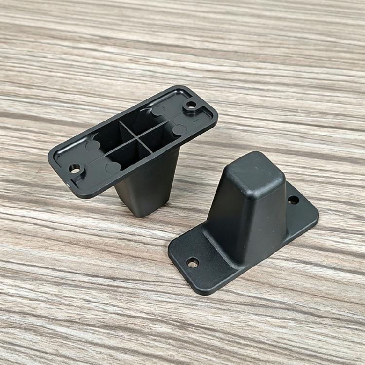 60 Mm Luggage Replacement Foot with PVC Black Finish, T Style Bottom Support for Suitcase Base Repair and Daily Ground Contact Control