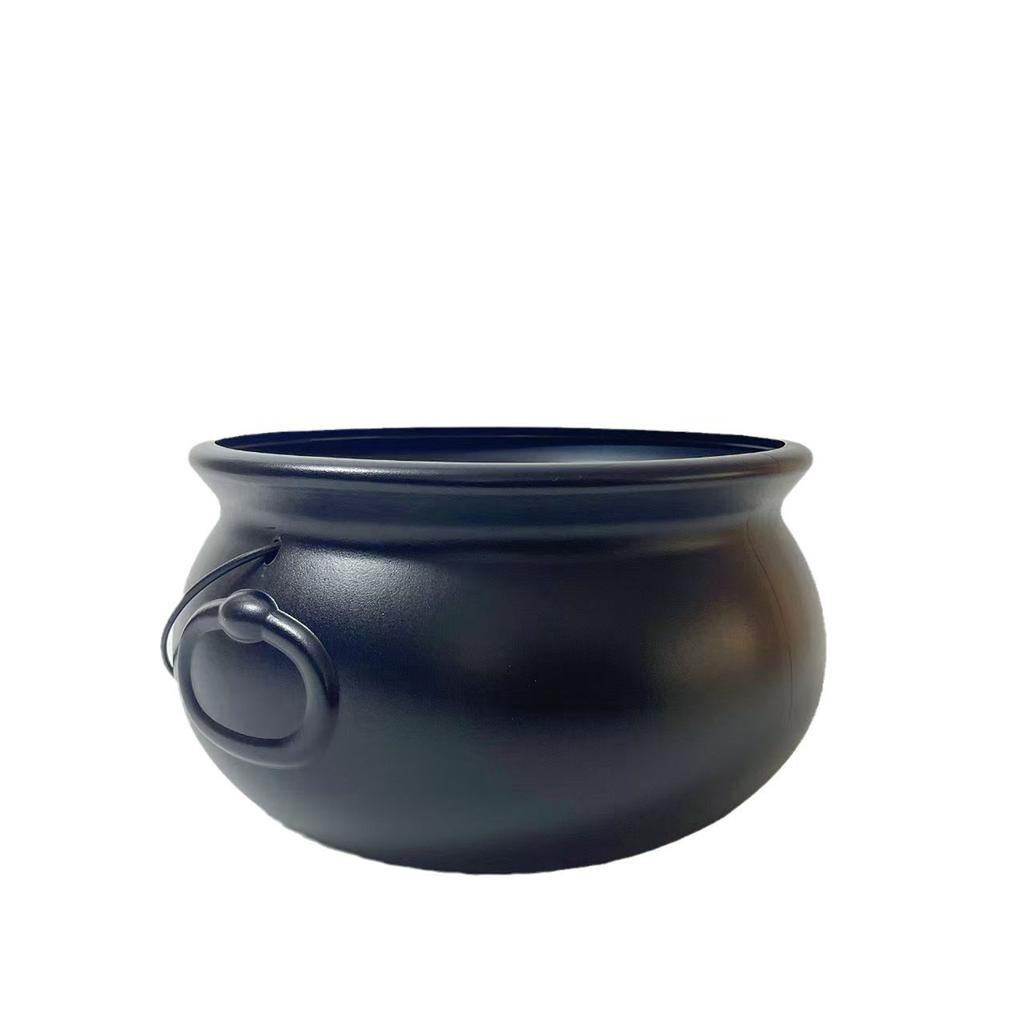 Halloween Party Decoration Witch With Light Pot Mist Plastic Bowl Decoration Candy Bucket Decoration