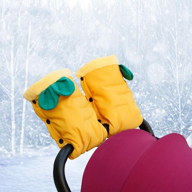 Adjustable Size Infant Stroller Mittens Soft & Comfortable Toddler Pushchair Hand Muffs Stylish & Practical Pram Gloves