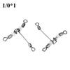 10pcs Set Durable T Shape Cross Line Fishing Swivels Connectors Accessories (1 0*1)