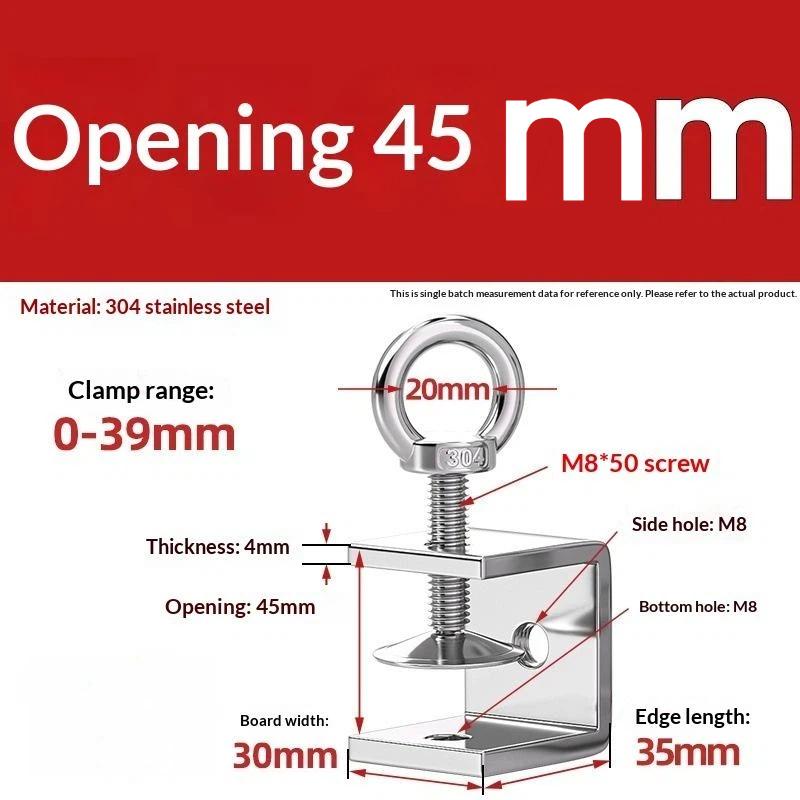 Galvanized Carbon Steel Tiger Clamp Multiple Shapes Open Height 20-130Mm Thickened Material Fixed Fixture Clamping Device