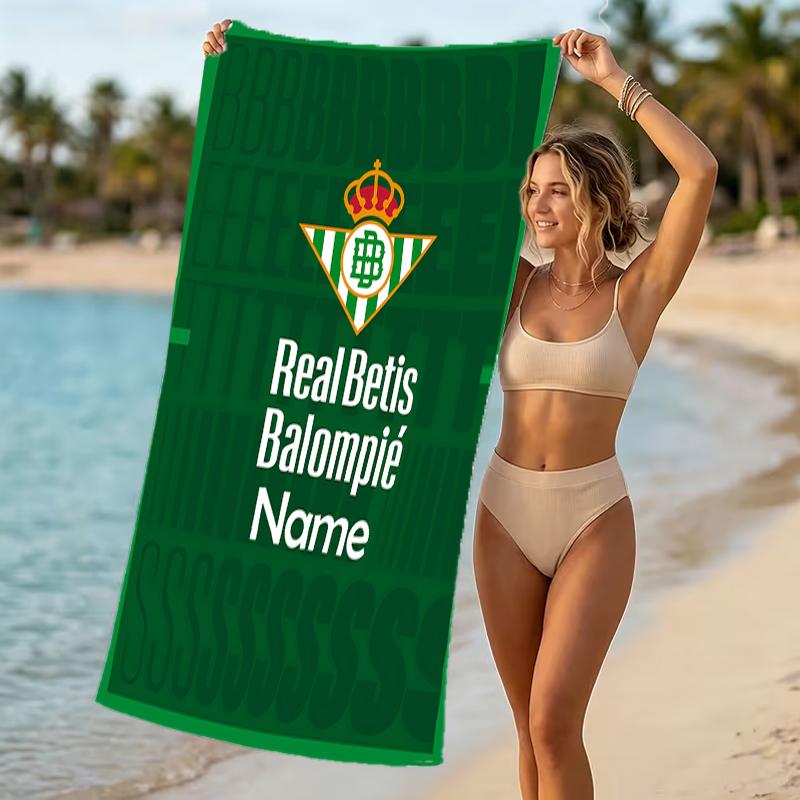 Customizable Personalized Beach Towels Real Betis Balompié Themed designs.Suitable for the Beach, Yoga, Sports;ideal As Beach Accessories