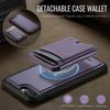 For iPhone 8 Plus 5.5 inch/iPhone 7 Plus 5.5 inch Magnetic Case JEEHOOD J10 Leather Back Phone Cover with Detachable Card Holder Kickstand
